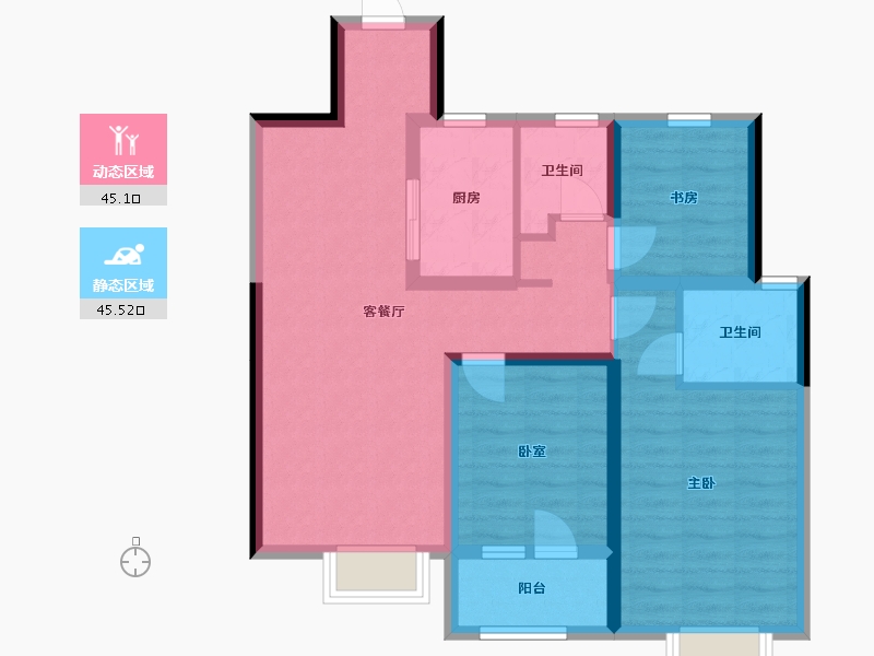 河北省-唐山市-国贸城-101.00-户型库-动静分区