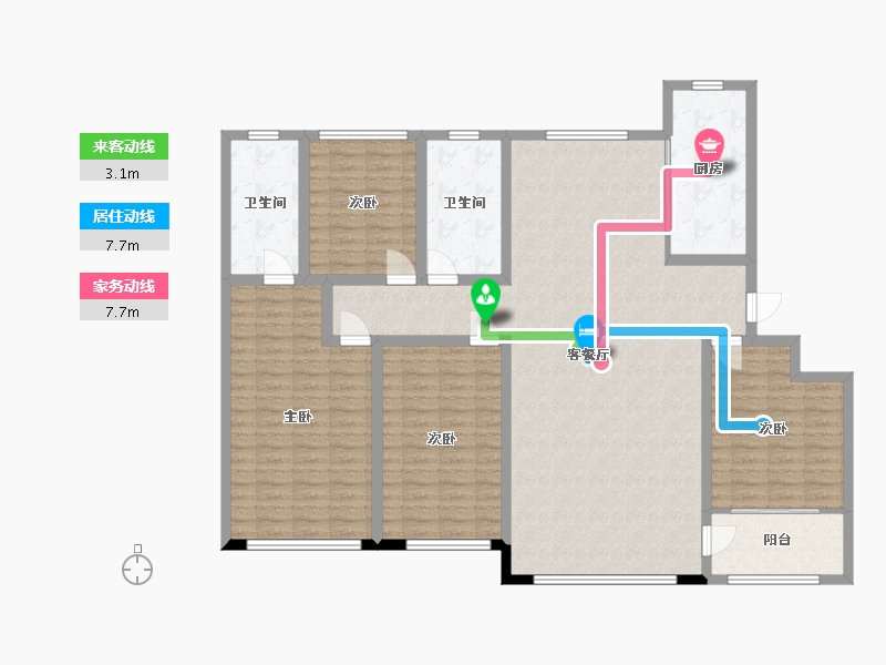 山东省-潍坊市-高创公馆-169.00-户型库-动静线