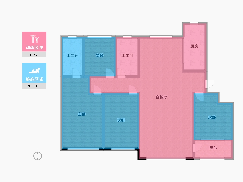 山东省-潍坊市-高创公馆-169.00-户型库-动静分区