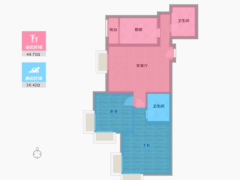 北京-北京市-世纪星家园-78.00-户型库-动静分区