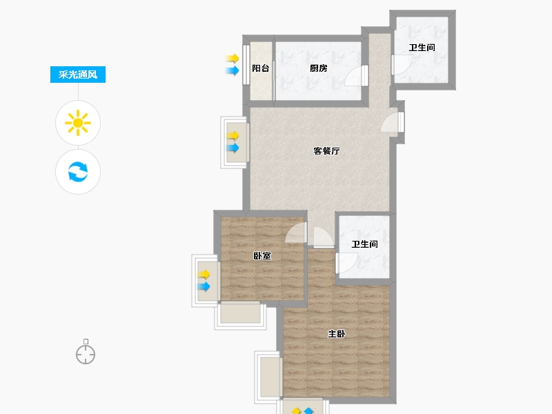 北京-北京市-世纪星家园-78.00-户型库-采光通风