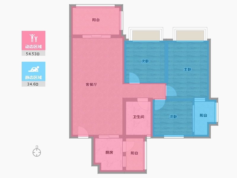 山东省-菏泽市-碧桂园·铂悦城-79.00-户型库-动静分区