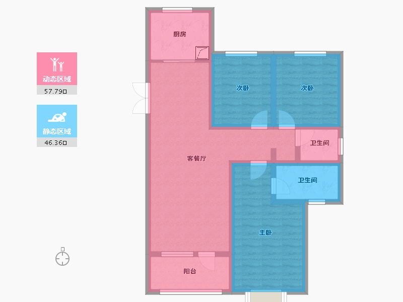 河北省-张家口市-尚峰悦庭-115.00-户型库-动静分区