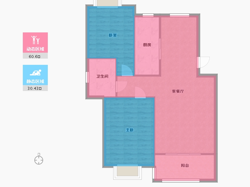 江苏省-无锡市-欧典家园-89.00-户型库-动静分区