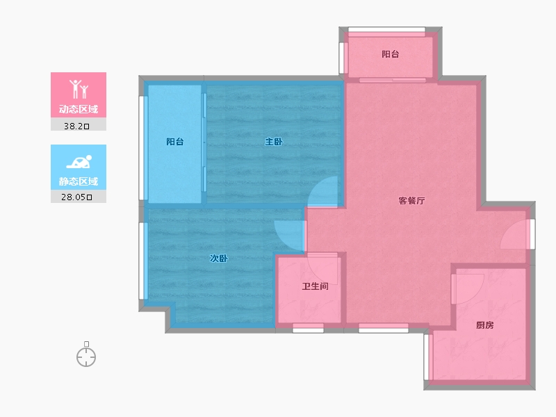 贵州省-贵阳市-万科新都荟-58.20-户型库-动静分区