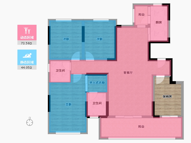 四川省-南充市-南充半山府邸-110.25-户型库-动静分区