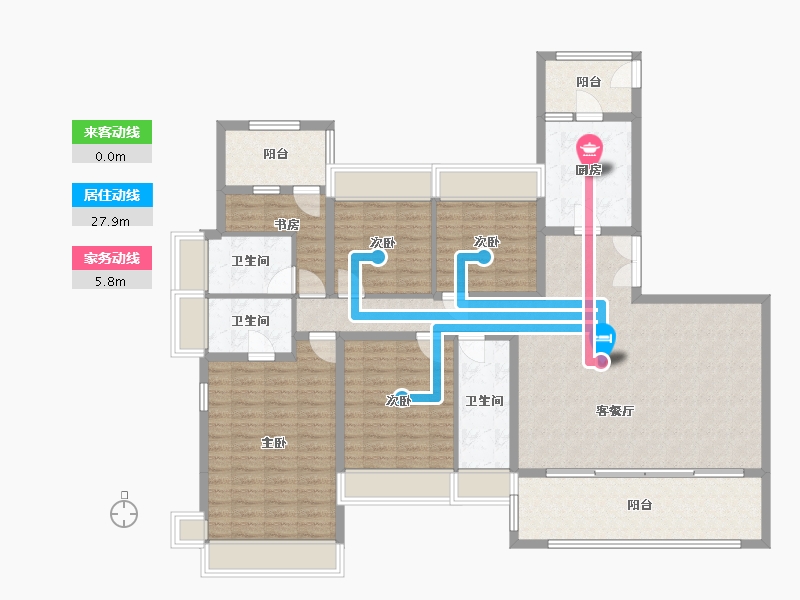 广东省-中山市-远洋世家-152.65-户型库-动静线