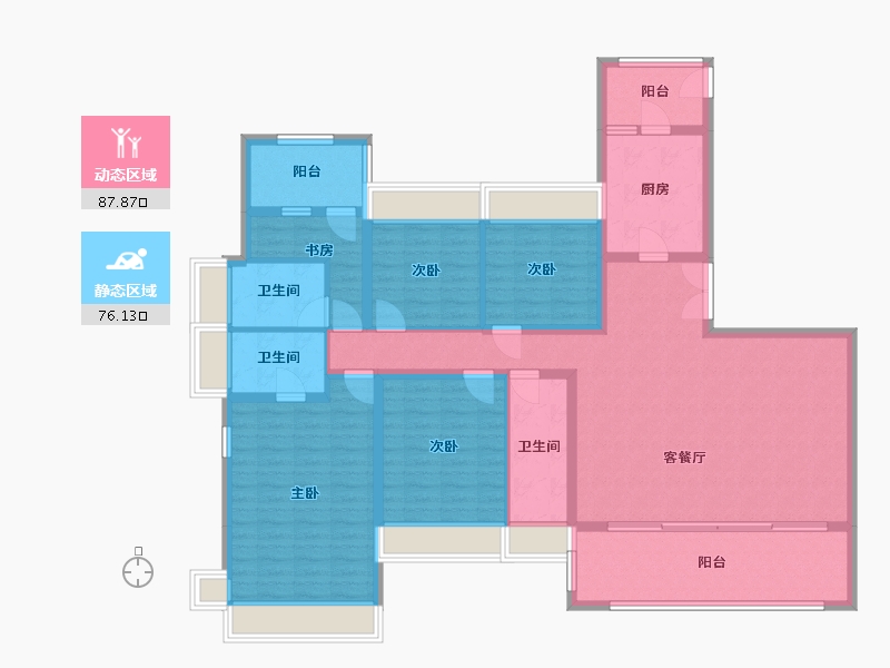 广东省-中山市-远洋世家-152.65-户型库-动静分区