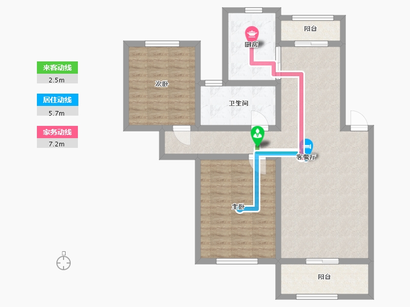 上海-上海市-建德花园丁香苑-90.00-户型库-动静线