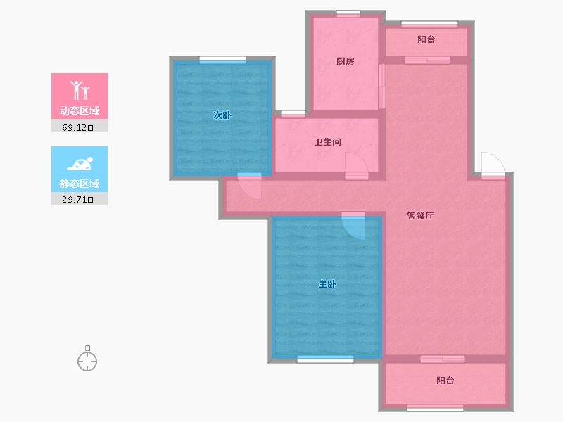 上海-上海市-建德花园丁香苑-90.00-户型库-动静分区