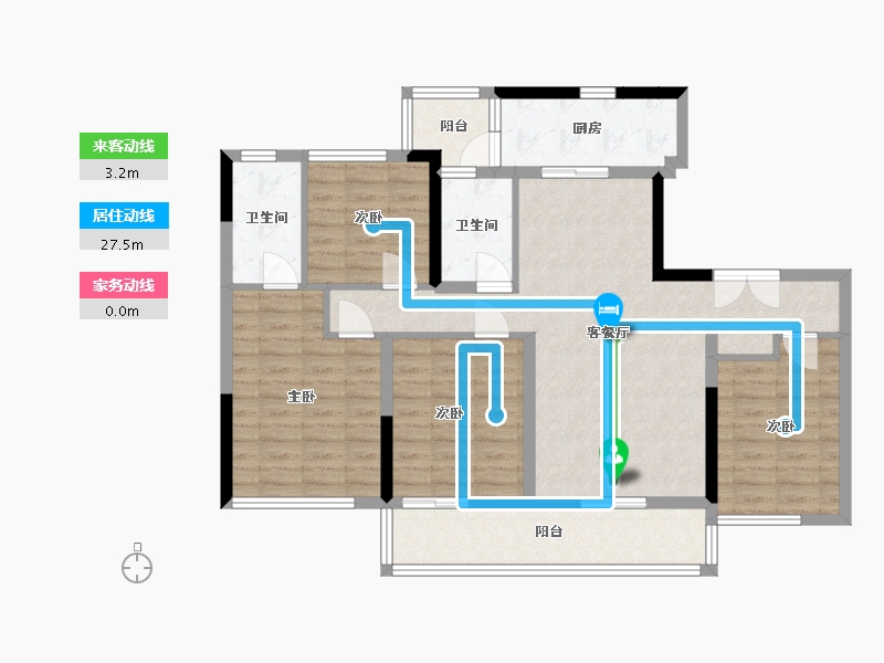 四川省-成都市-璟悦天著-106.21-户型库-动静线