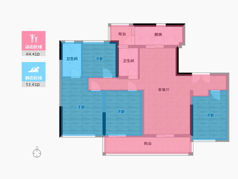 四川省-成都市-璟悦天著-106.21-户型库-动静分区