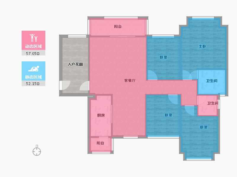 广东省-惠州市-龙光城南4期-114.00-户型库-动静分区