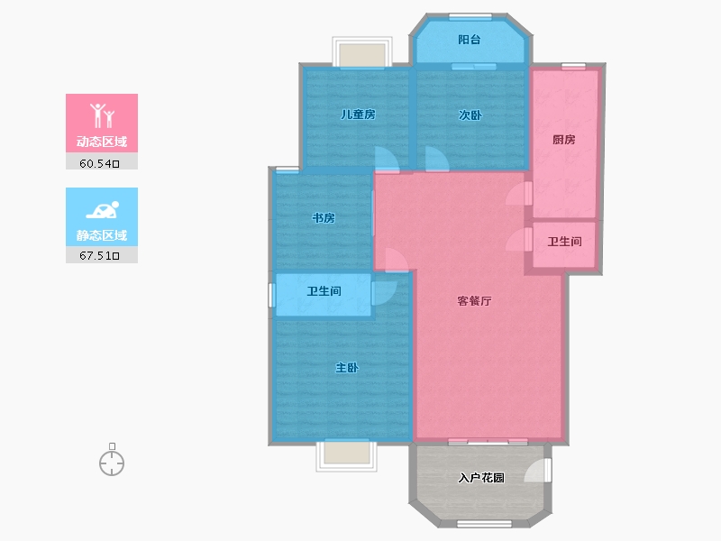 广东省-潮州市-凯盛花园-120.80-户型库-动静分区