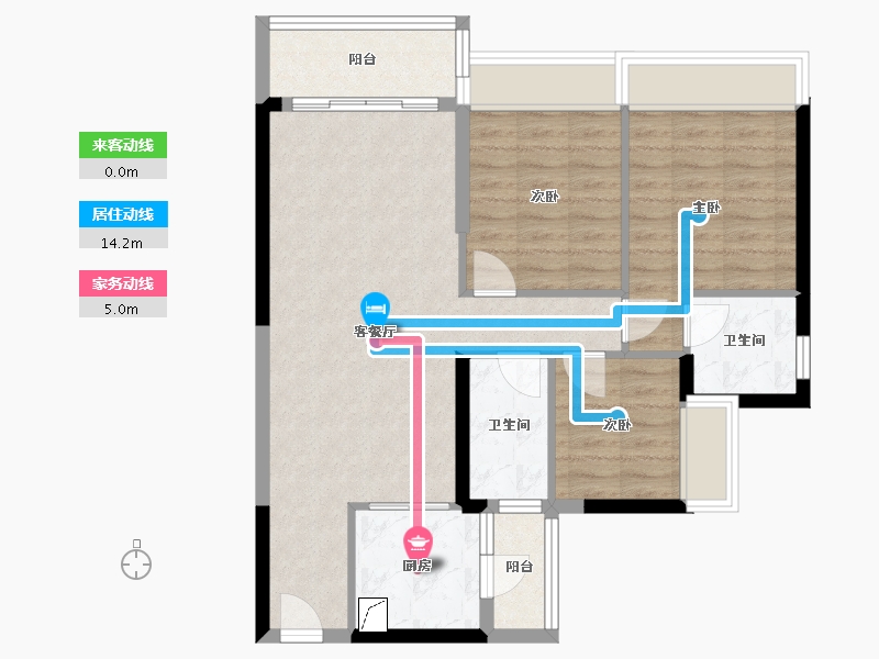 北京-北京市-碧桂园-88.00-户型库-动静线