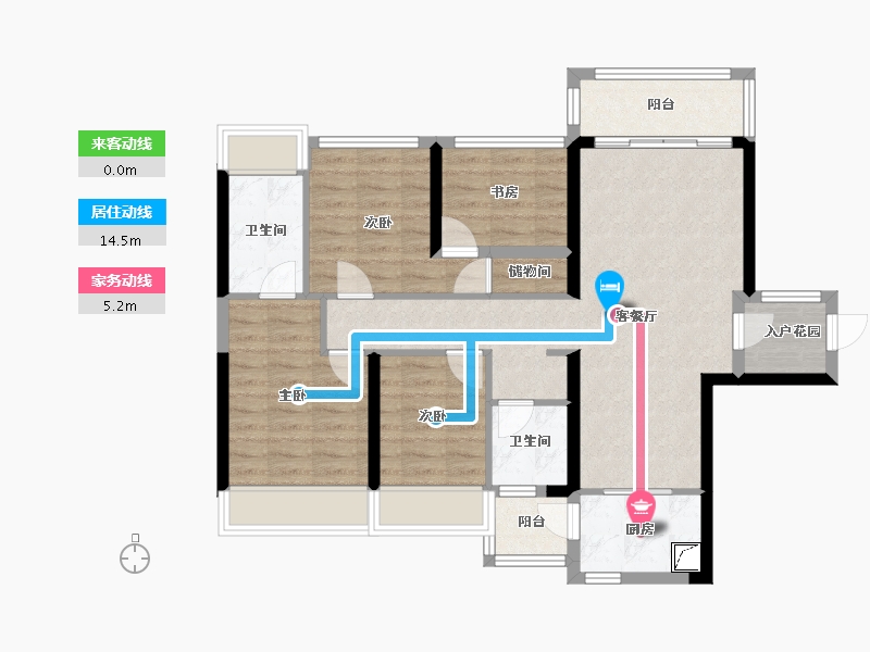 广东省-深圳市-仁恒公园世纪-87.87-户型库-动静线