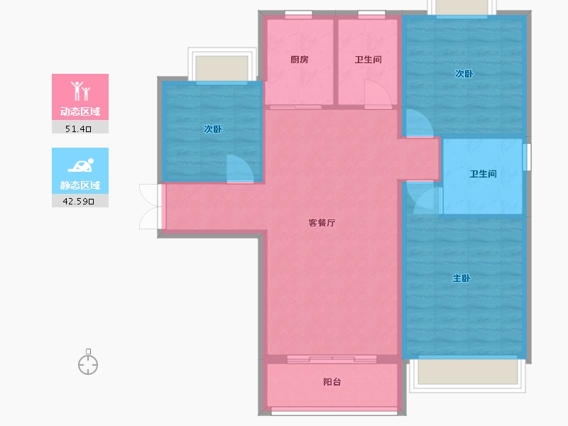 河南省-平顶山市-荣邦花园二期-98.00-户型库-动静分区