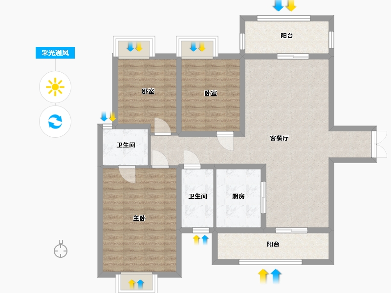 湖南省-郴州市-999-137.00-户型库-采光通风