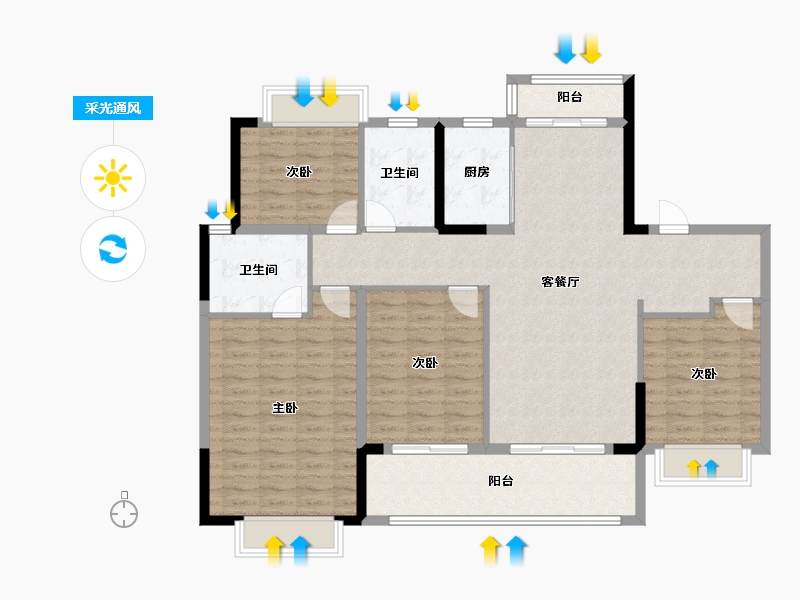 江西省-南昌市-知语时光-125.00-户型库-采光通风