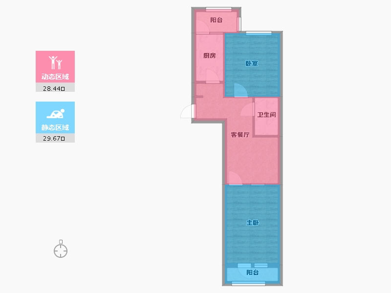 天津-天津市-开云里-58.00-户型库-动静分区