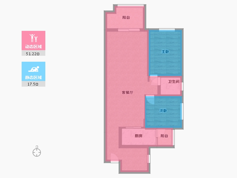 广西壮族自治区-桂林市-彰泰峰誉-60.00-户型库-动静分区