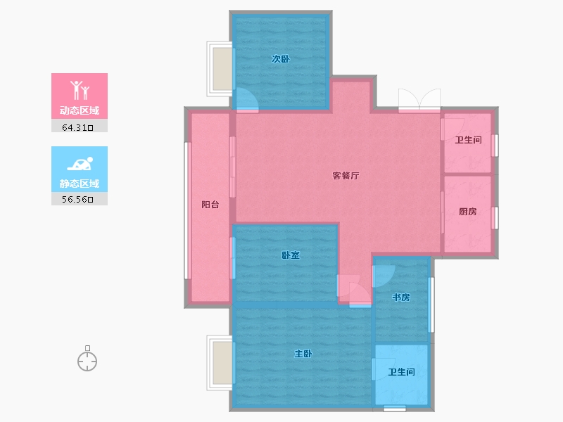 浙江省-温州市-光璟雅苑-110.00-户型库-动静分区