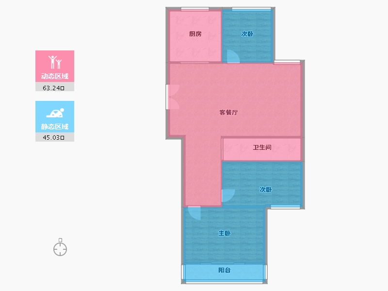 浙江省-温州市-上吕浦锦园-100.00-户型库-动静分区