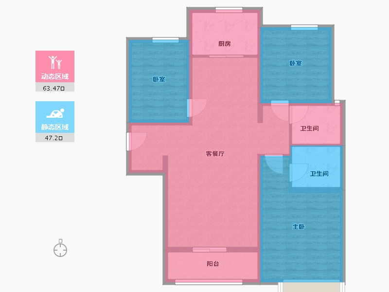 河北省-邢台市-君悦豪庭-98.94-户型库-动静分区