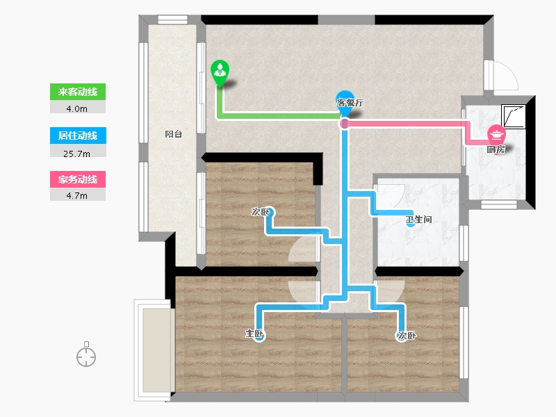 湖南省-常德市-中建生态智慧城-102.00-户型库-动静线