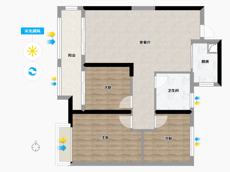 湖南省-常德市-中建生态智慧城-102.00-户型库-采光通风