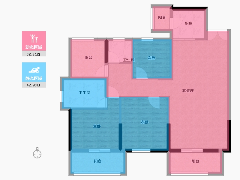 广西壮族自治区-南宁市-大都公馆-90.00-户型库-动静分区