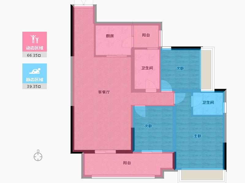 贵州省-黔南布依族苗族自治州-麒龙湖山悦府-103.00-户型库-动静分区