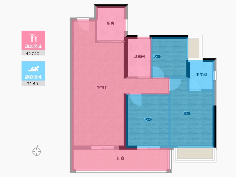 广东省-广州市-融创锦府-78.00-户型库-动静分区