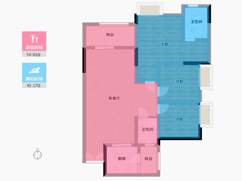 贵州省-遵义市-骏逸天下-110.00-户型库-动静分区