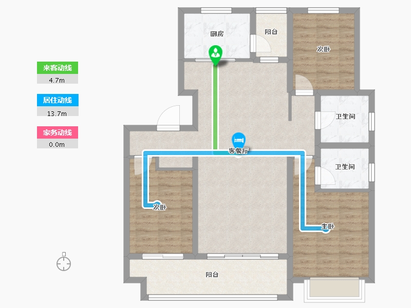 山东省-淄博市- 儒意园-99.80-户型库-动静线