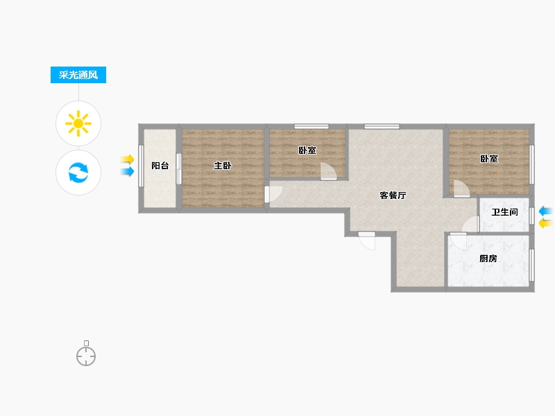 山东省-济宁市-文昌阁-90.00-户型库-采光通风