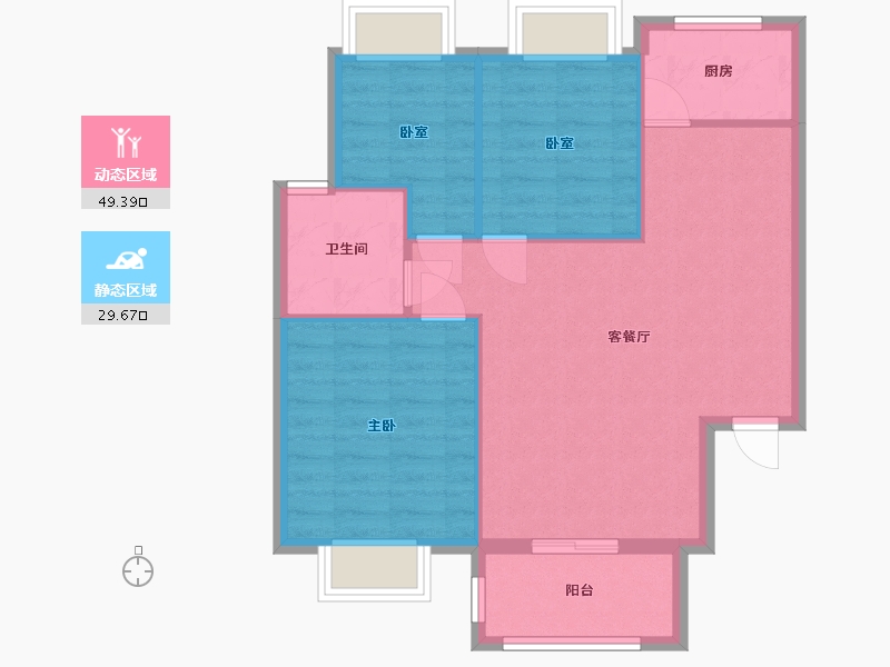 山东省-临沂市-冠亚星城-103.55-户型库-动静分区