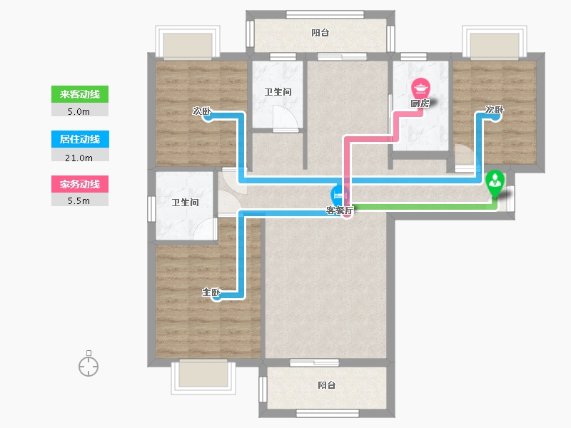 福建省-泉州市-万盛凤凰城-97.00-户型库-动静线