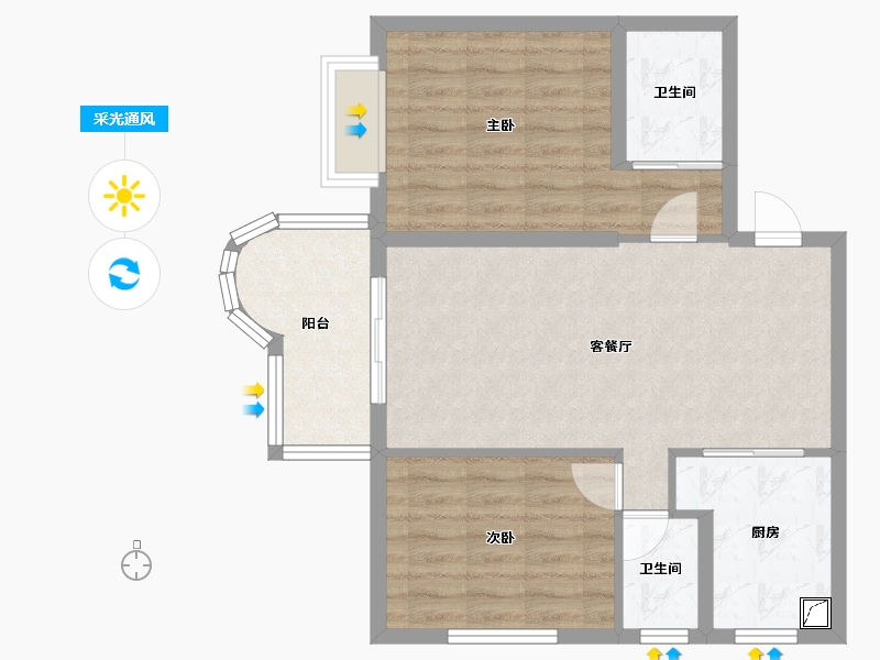 福建省-厦门市-明发国际新城-75.00-户型库-采光通风