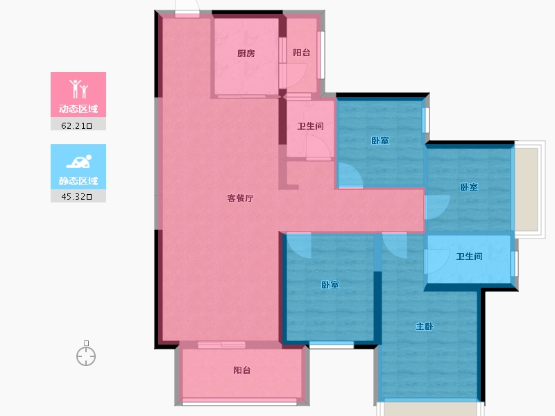 广西壮族自治区-南宁市-天健城-99.00-户型库-动静分区