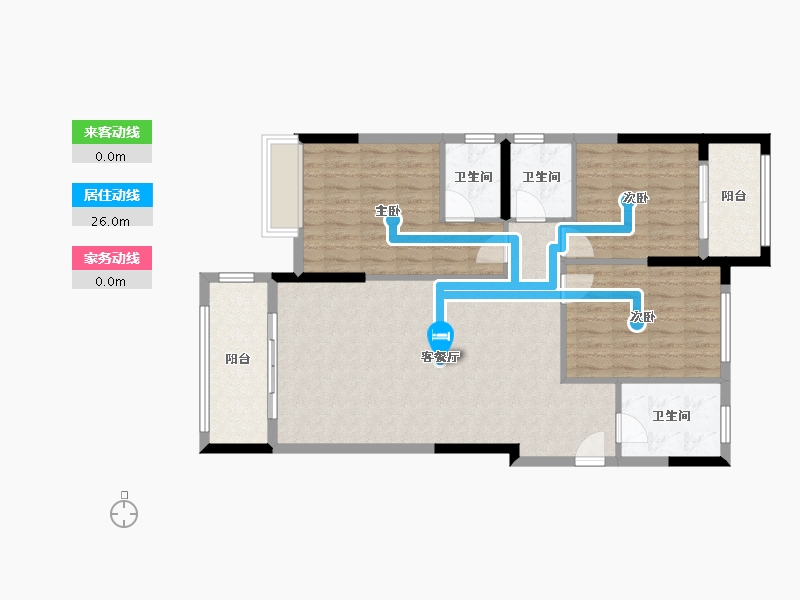 河南省-信阳市-天福·公园首府-102.00-户型库-动静线