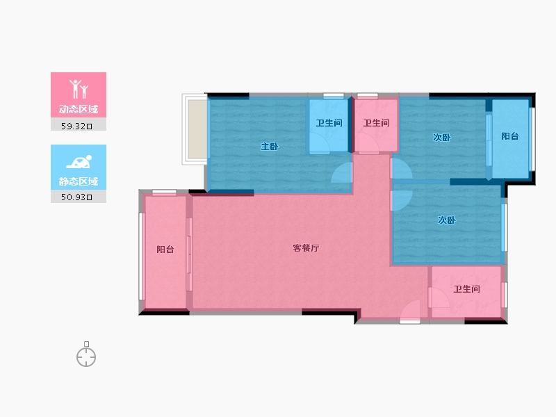 河南省-信阳市-天福·公园首府-102.00-户型库-动静分区