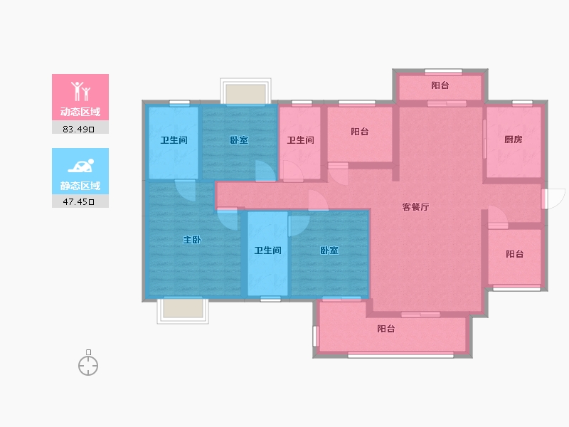 广东省-江门市-绿地·公园城世家-119.50-户型库-动静分区