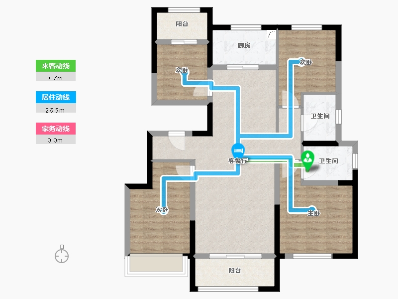 陕西省-西安市-中铁·琉森水岸-101.00-户型库-动静线