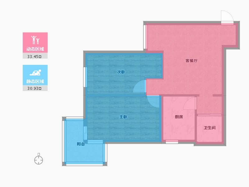 北京-北京市-培新乙五号院-55.00-户型库-动静分区