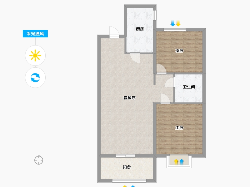 河北省-保定市-紫金府小区-87.00-户型库-采光通风