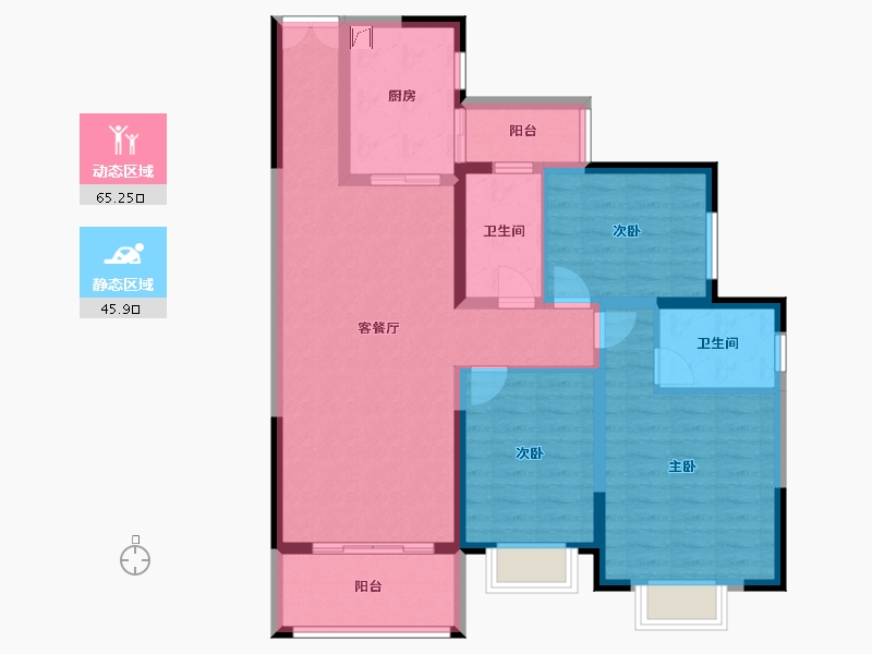 贵州省-六盘水市-银杏广场-120.00-户型库-动静分区