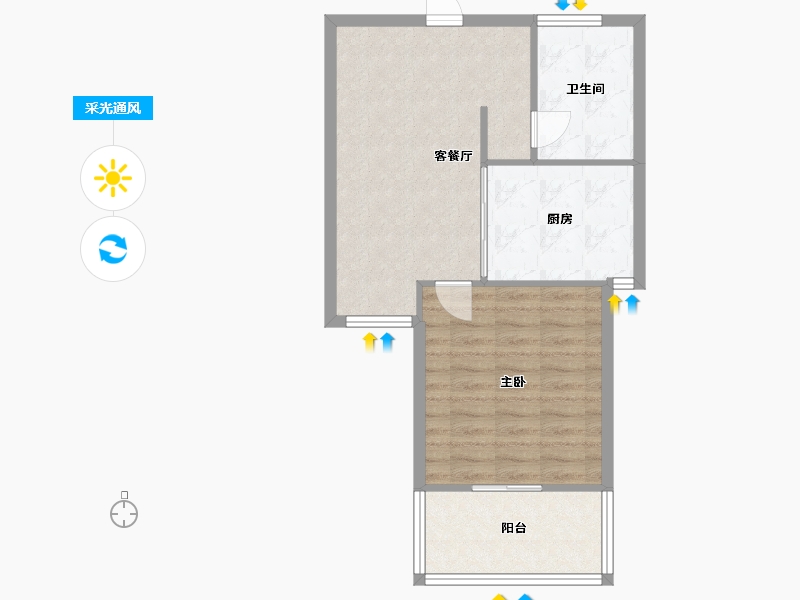 上海-上海市-小上海新城-43.00-户型库-采光通风