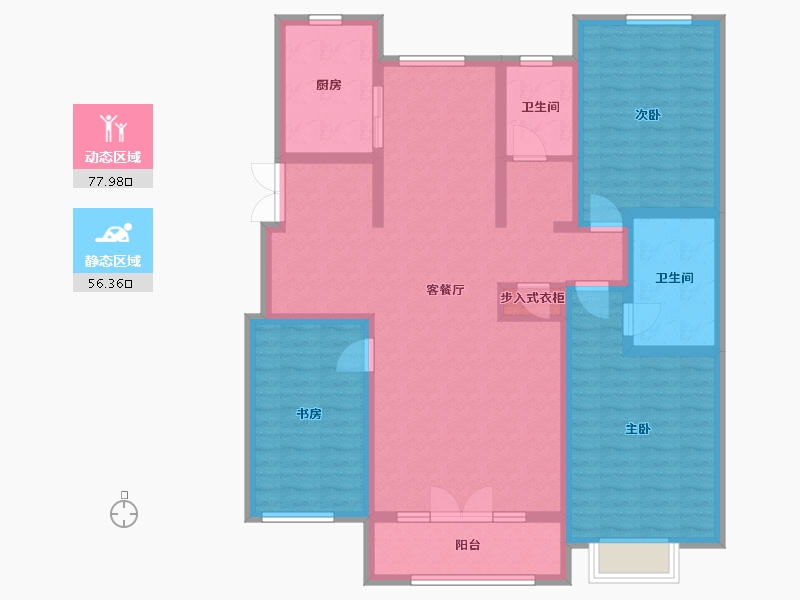 辽宁省-锦州市-御澜山-120.00-户型库-动静分区