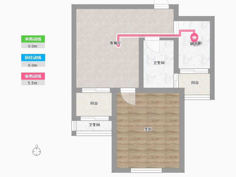 上海-上海市-汇福家园兴盛里（北区）-45.00-户型库-动静线